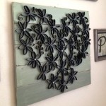 Decoração com rolos de papel