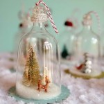 Decoração de Natal com garrafas de vidro