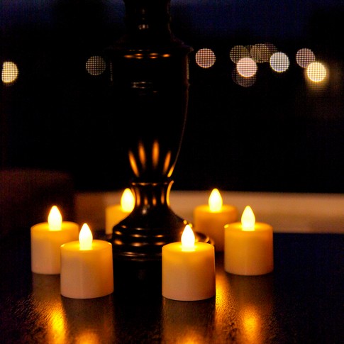 Fotos de decoração com velas led