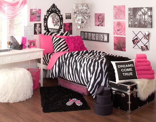 decoração de zebra com rosa