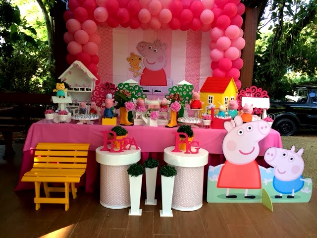 Decoração de aniversário da Peppa Pig 