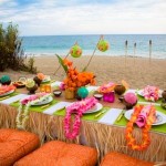 Decoração de Reveillon havaiano