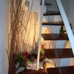 Decoração de escadas com plantas