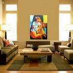 Decoração com quadros coloridos